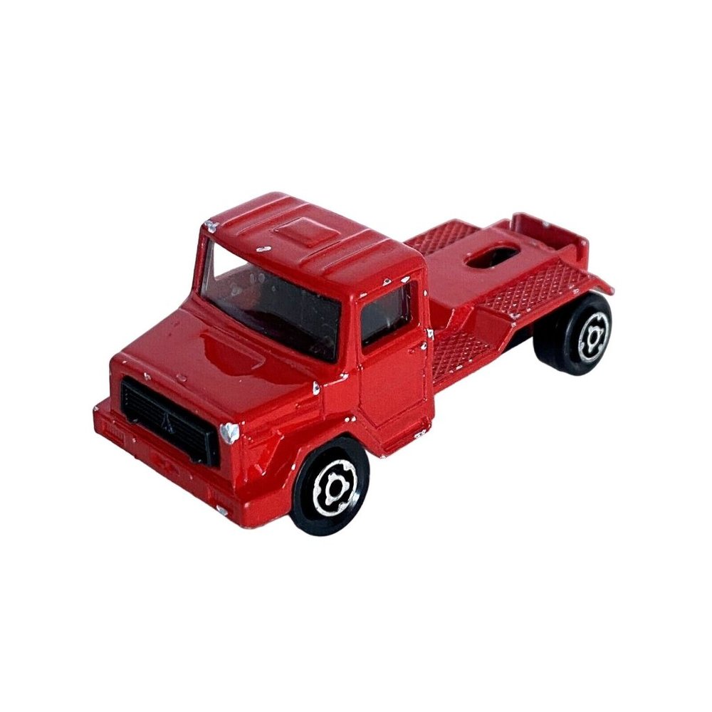 MAJORETTE Red Magirus Truck Cab Tractor Flatbed Diecast Vintage Toy